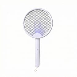 3-in-1 Folding Electric Mosquito Swatter - USB Rechargeable 500mAh, 2-3 Hour Battery (45 X 23 CM) - Black