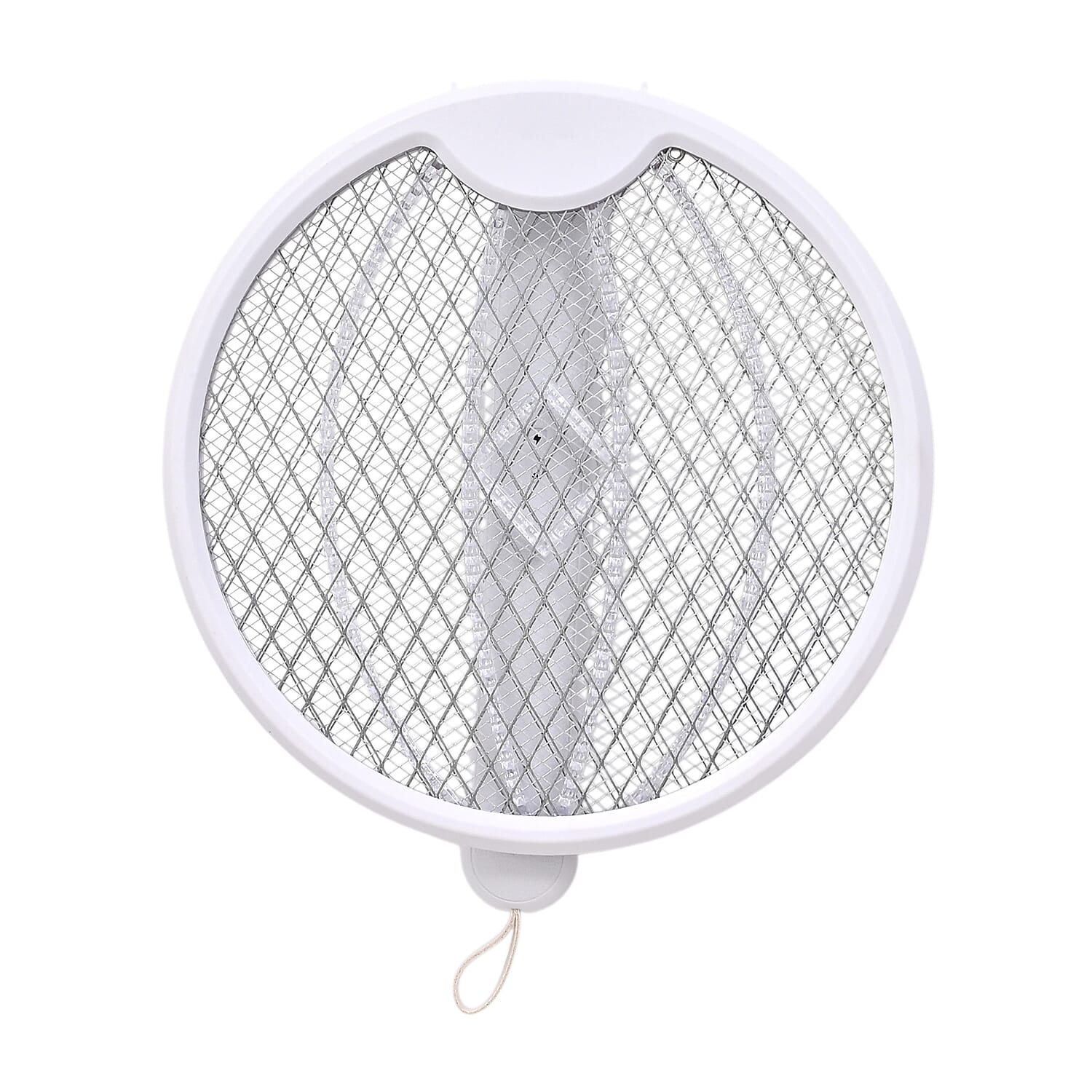 3-in-1 Folding Electric Mosquito Swatter - USB Rechargeable 500mAh, 2-3 Hour Battery (45 X 23 CM) - White