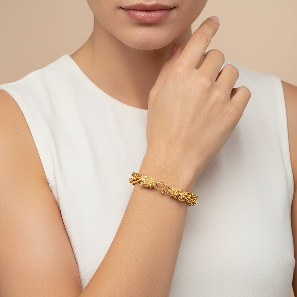 Fancy Bracelet (Size - 8) Pure Yellow Brass