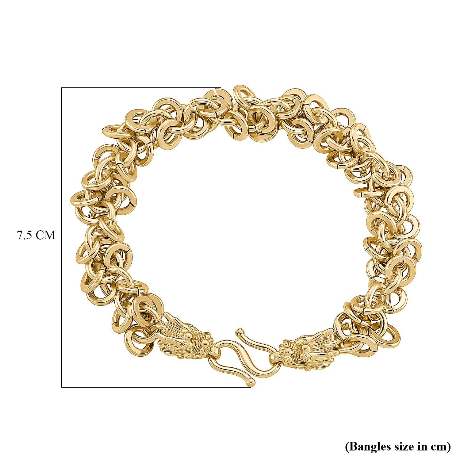 Fancy Bracelet (Size - 8) Pure Yellow Brass
