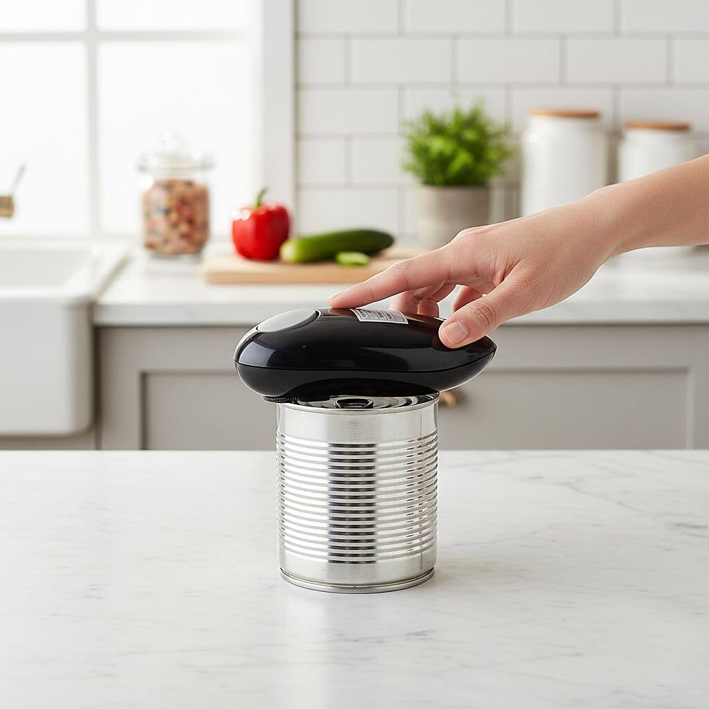 Livmore Automatic Can Opener - Battery Operated (2 x AA not inc) - Black