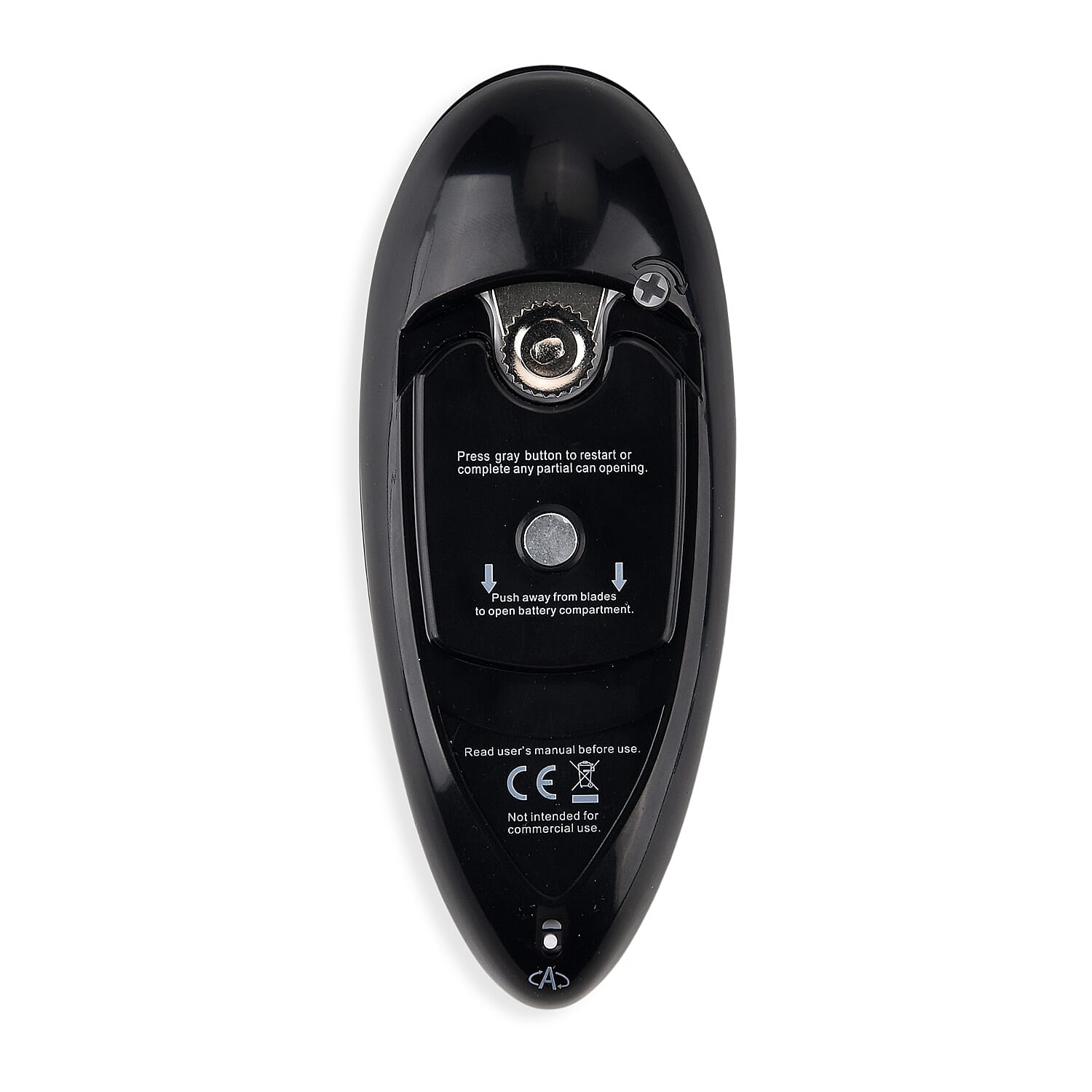 Livmore Automatic Can Opener - Battery Operated (2 x AA not inc) - Black