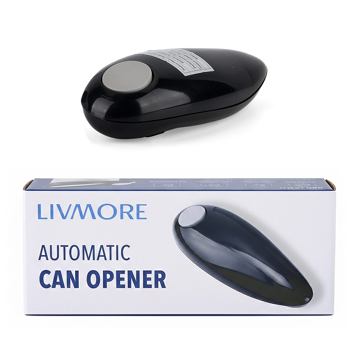 Livmore Automatic Can Opener - Battery Operated (2 x AA not inc) - Black