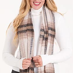 QED Zebra Print Scarf (190 x 50 Cm) - Grey