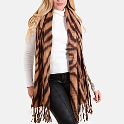 QED Zebra Print Scarf (190 x 50 Cm) - Grey