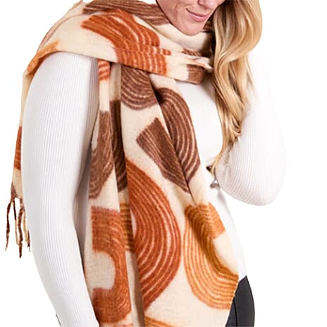 QED Multi Print Scarf (Free Size) - Cream