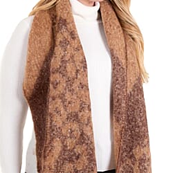 QED Abstract Print Scarf (Free Size) - Black