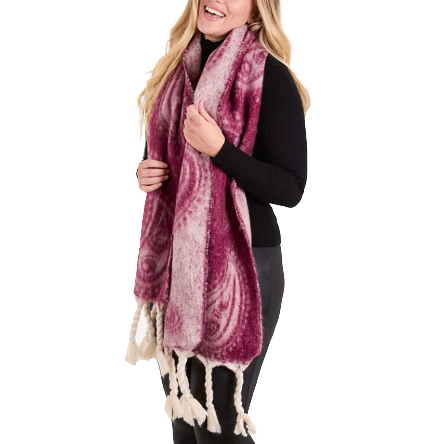 QED Paisley Print Scarf (Free Size) - Rust