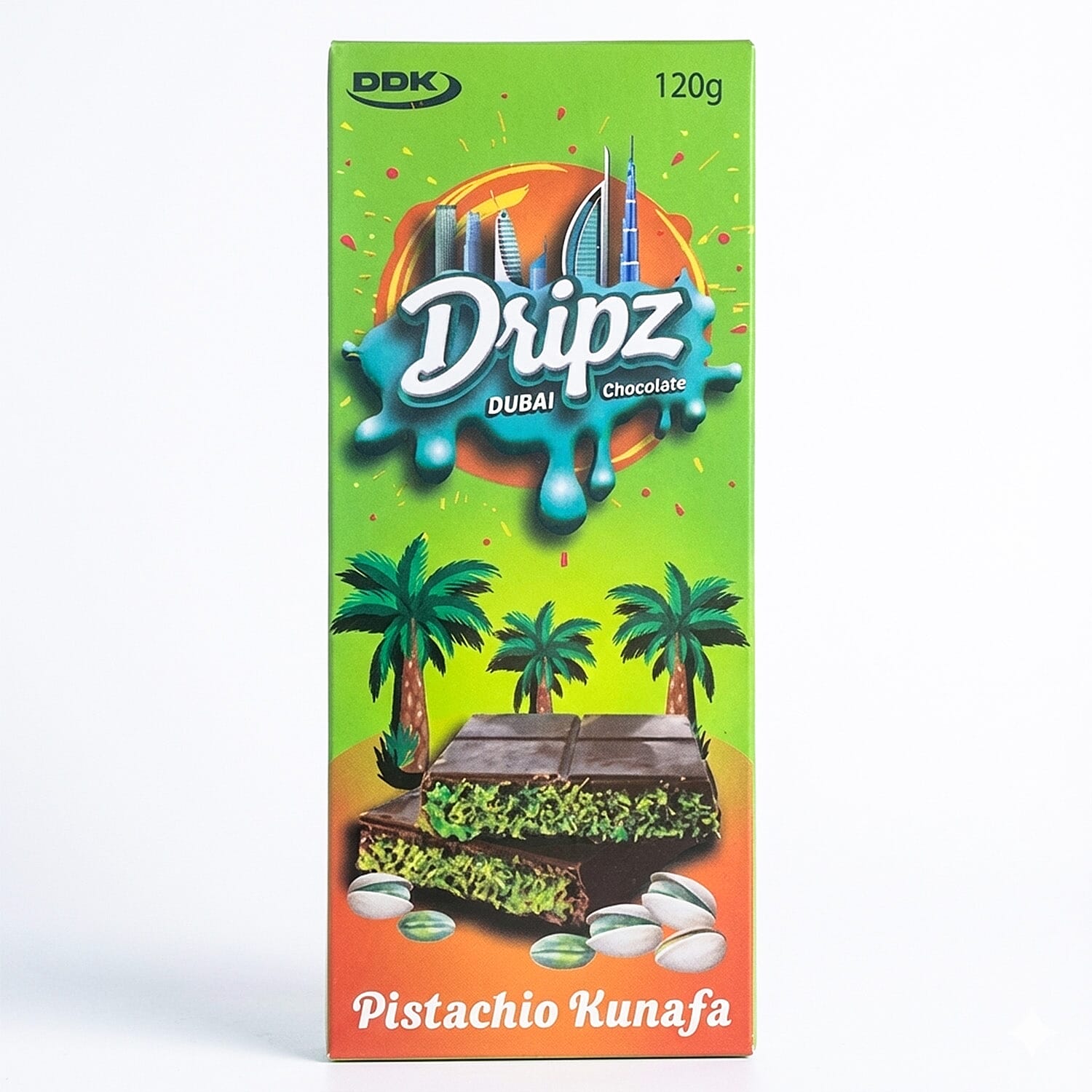 Dripz Dubai Pistachio Kunafa Chocolate (120g)