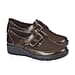 Jo & Joe Ladies lightweight wedge Derbies with diamonte trim and velcro tab
