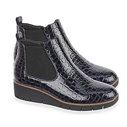 Jo & Joe Ladies Wedge Twin Gusset Chelsea Ankle Boot 