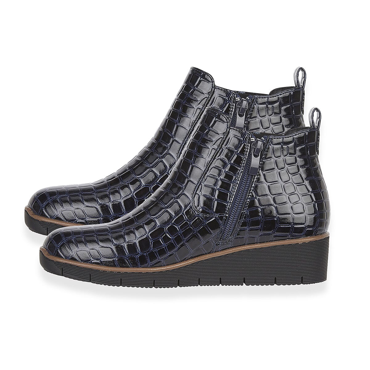 Jo & Joe Ladies Wedge Twin Gusset Chelsea Ankle Boot 