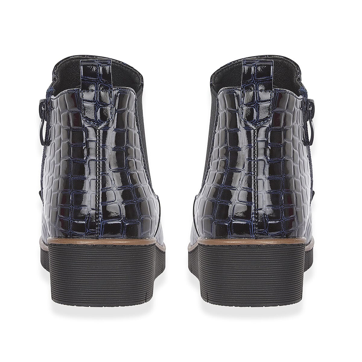 Jo & Joe Ladies Wedge Twin Gusset Chelsea Ankle Boot 