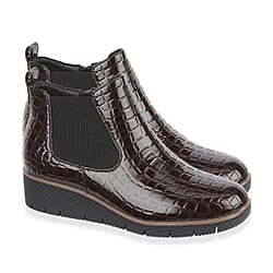 Jo & Joe Ladies Wedge Twin Gusset Chelsea Ankle Boot 