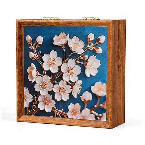 Floral Storage Box (Size 23x15x6 cm) - Multi Color & Brown