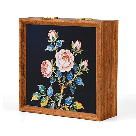 Rose Storage Box (Size 23x15x6 cm) - Multi Color & Brown