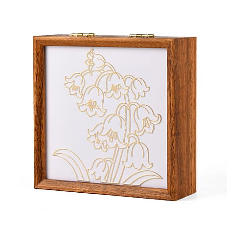 Floral Storage Box (Size 23x15x6 cm) - Multi Color & Brown