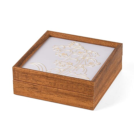 Floral Storage Box (Size 23x15x6 cm) - Multi Color & Brown