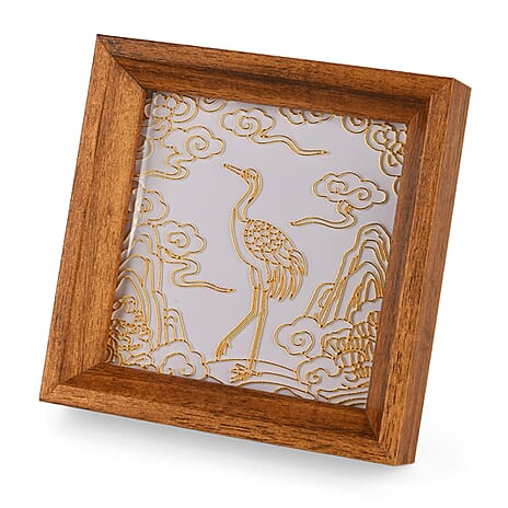 Crane Storage Box (Size 23x15x6 cm) - Multi Color & Brown