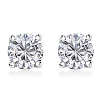 4 Ct. Lab Grown Diamond Stud, Solitaire Earrings in 14K White Gold, EGL Certified