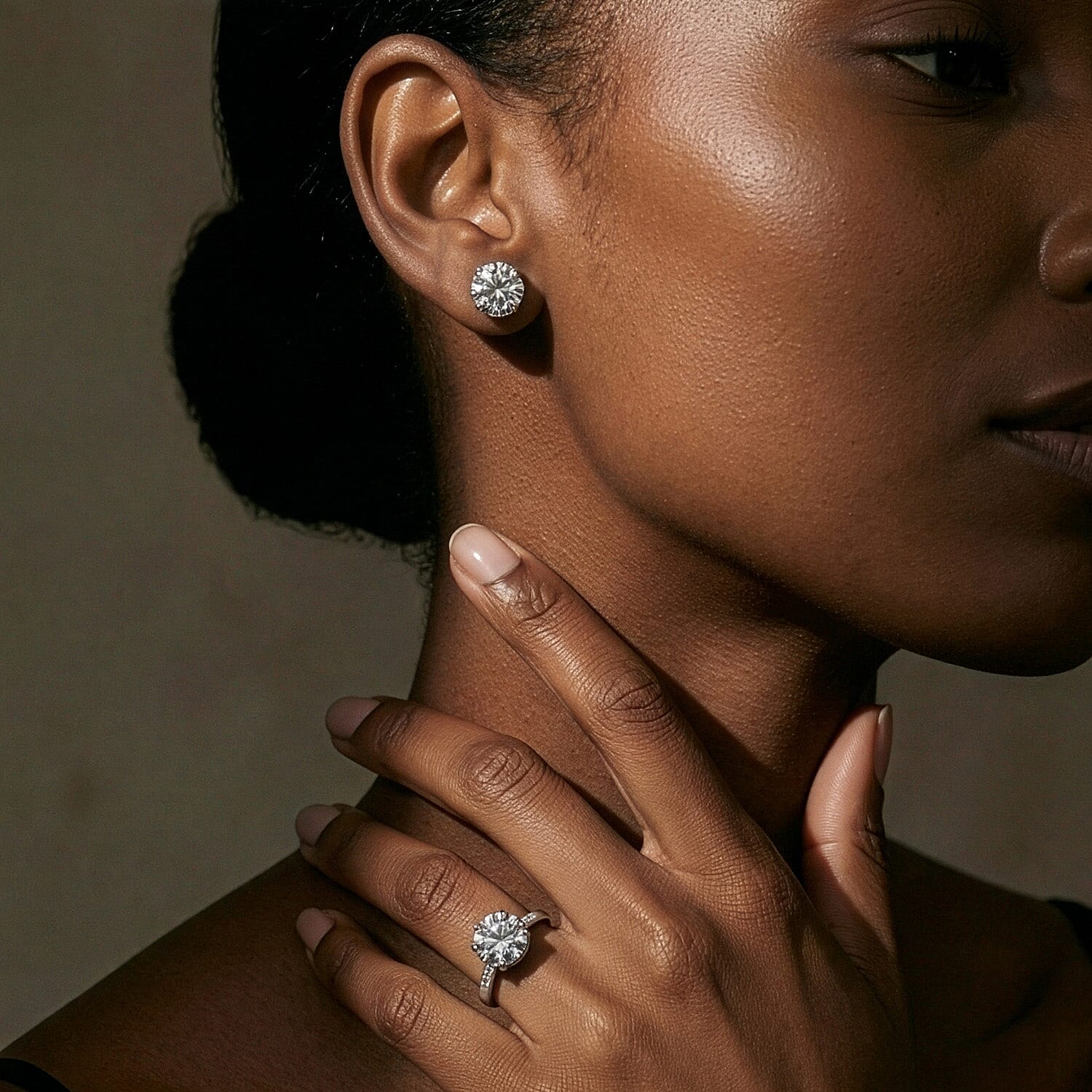 14K White Gold EGL Certified Lab Grown Diamond(VVS-D-E) Stud Push Back Earrings 4.00 Ct.