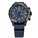 TRASER P67 Officer Chrono Swiss Made Quartz 10ATM WR Blue Dial - Black Case Mens Watch with Blue NATO Fabric Strap
