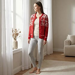 Close Out Collection Snowflakes Super Soft Cardigan 