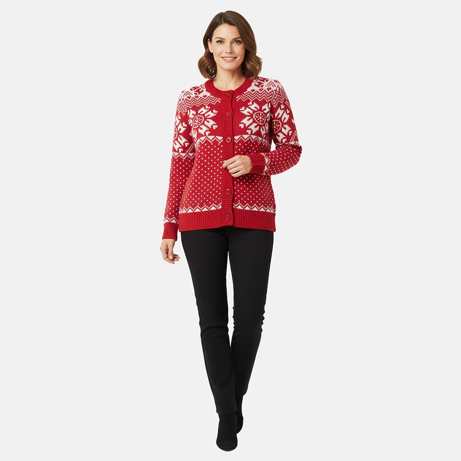 Close Out Collection Snowflakes Super Soft Cardigan 