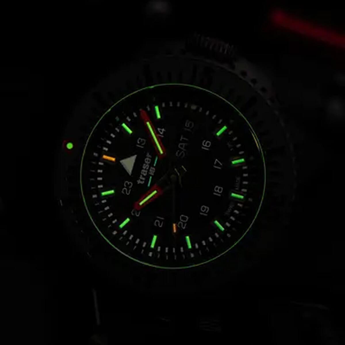 TRASER P69 Black Stealth Swiss Made Quartz 20ATM WR Black Dial - Black Case Mens Watch with Black Stainless Steel Strap