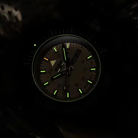 TRASER P69 Black Stealth Swiss Made Quartz 20ATM WR Sand Dial - Black Case Mens Watch with Black Stainless Steel Strap