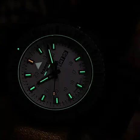 TRASER P69 Black Stealth Swiss Made Quartz 20ATM WR Sand Dial - Black Case Mens Watch with Black Stainless Steel Strap