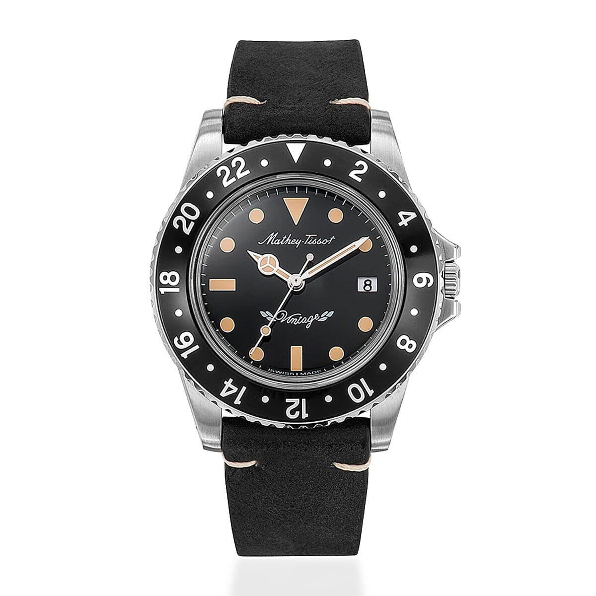 MATHEY-TISSOT-Mathey-Vintage-Quartz-Ronda-505-Movt-10ATM-WR-Black-Dial