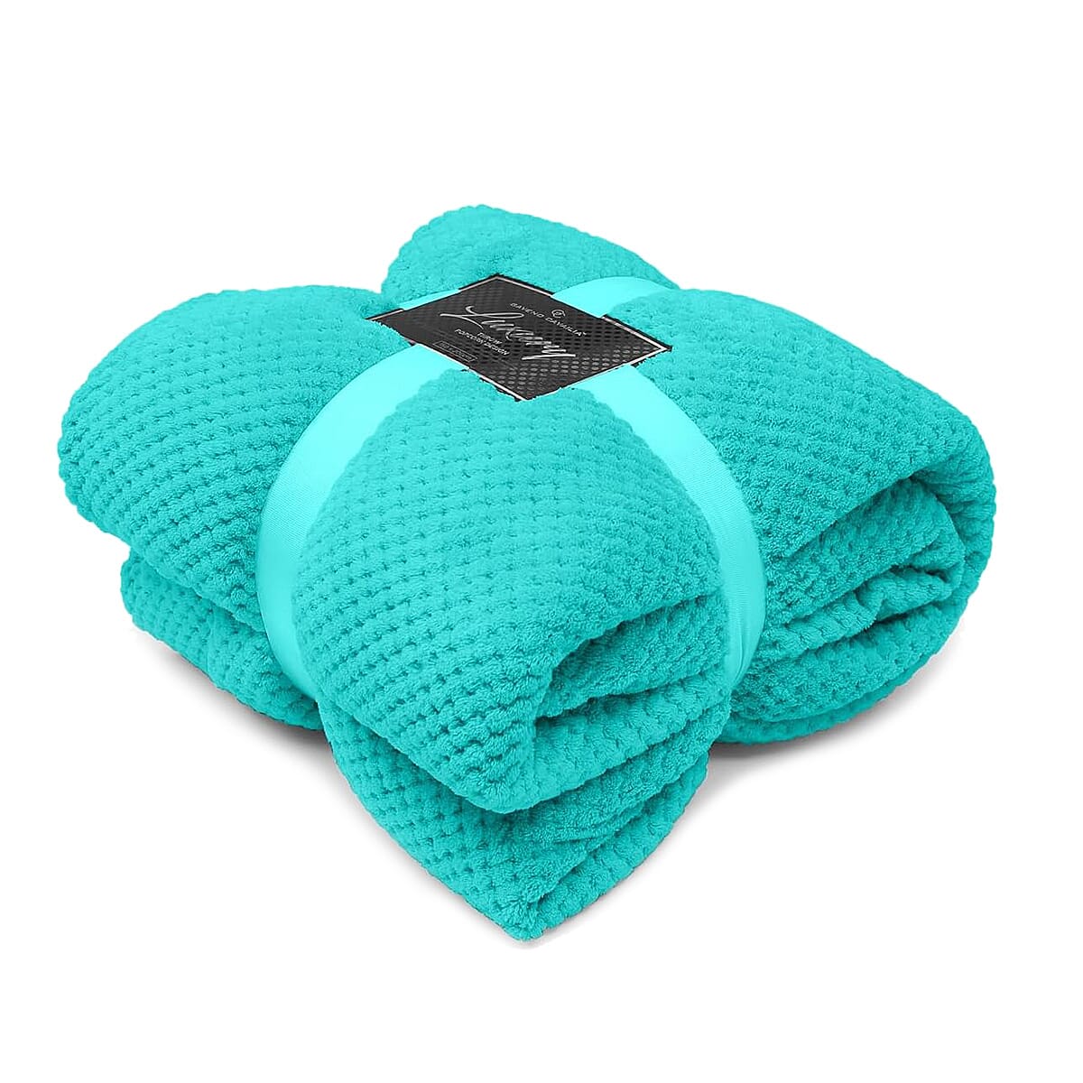THE BIG LAUNCH - Super Luxury and Cozy Popcorn Design Waffle Blanket (Size 200x150 cm) - Teal