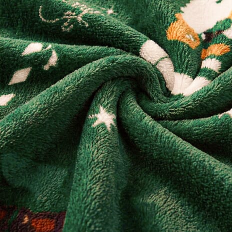 Joeyux Gnoel Christmas Blanket (Size 230 X 150Cm) - Buttle Green