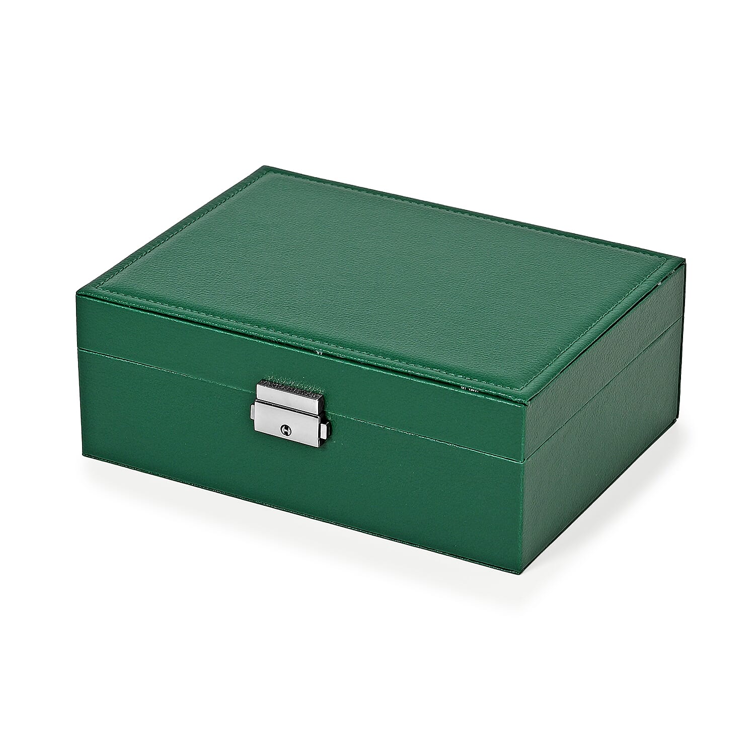 2 Layer Jewelry Box With Lock And Key - Neon Green