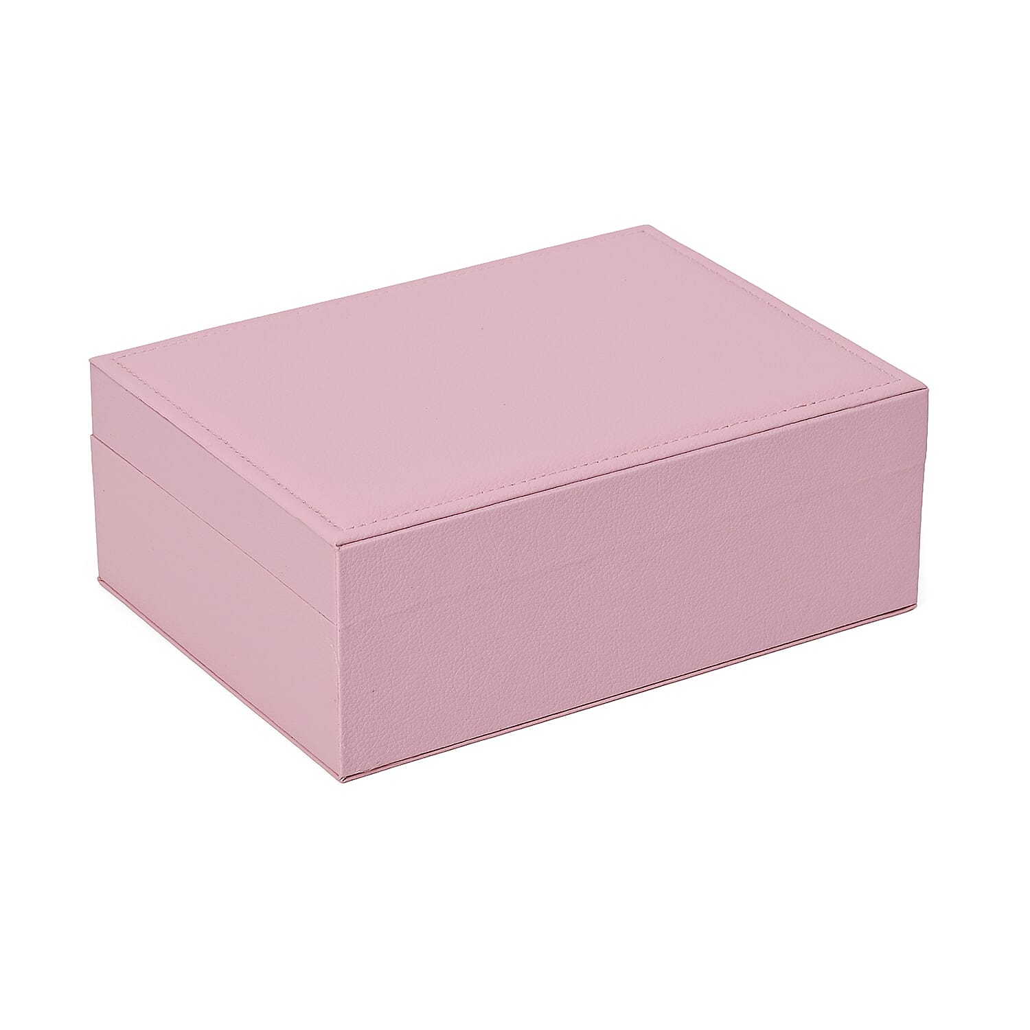 2 Layer Jewelry Box With Lock And Key - Pink