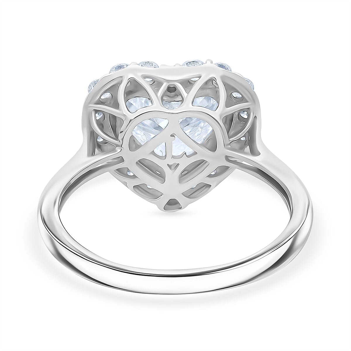 Luxuriant 950 Platinum IGI Certified Lab Grown Diamond (VS-EF) Heart Ring 3.51 Ct, Platinum Wt. 5.70 Gms.