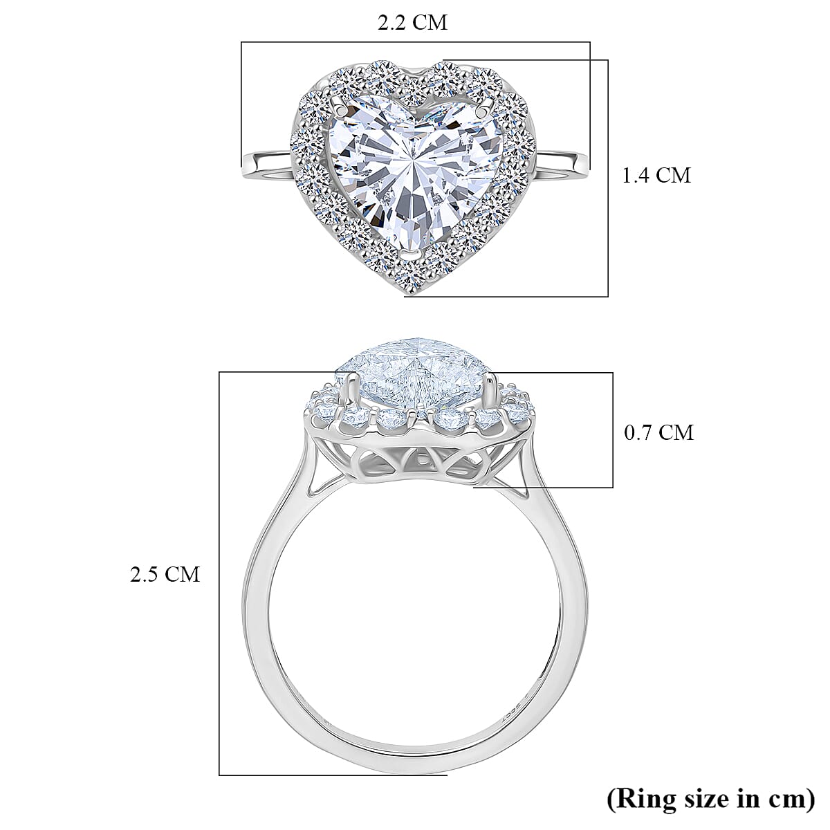 Luxuriant 950 Platinum IGI Certified Lab Grown Diamond (VS-EF) Heart Ring 3.51 Ct, Platinum Wt. 5.70 Gms.