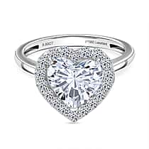 Luxuriant 950 Platinum IGI Certified Lab Grown Diamond (VS-EF) Heart Ring 3.51 Ct, Platinum Wt. 5.70 Gms.