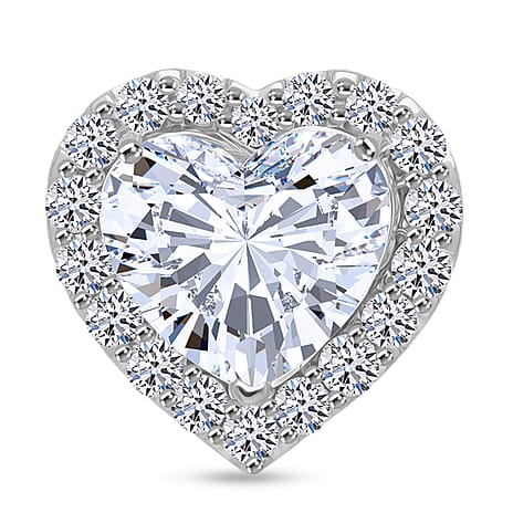 Valentine Special Gift Deal- Luxuriant 950 Platinum IGI Certified Lab Grown Diamond (VS-EF) Heart Pendant 3.51 Ct