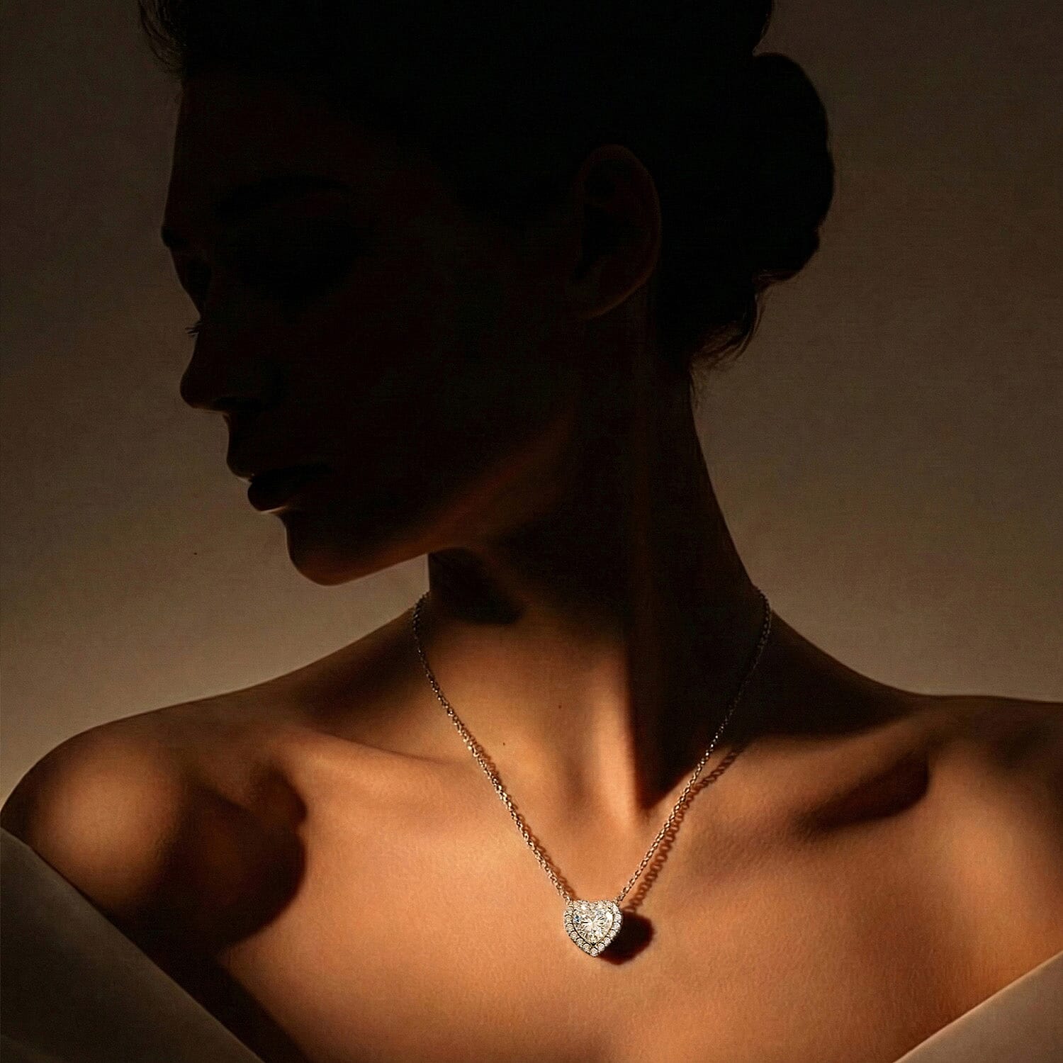 Valentine Special Gift Deal- Luxuriant 950 Platinum IGI Certified Lab Grown Diamond (VS-EF) Heart Pendant 3.51 Ct