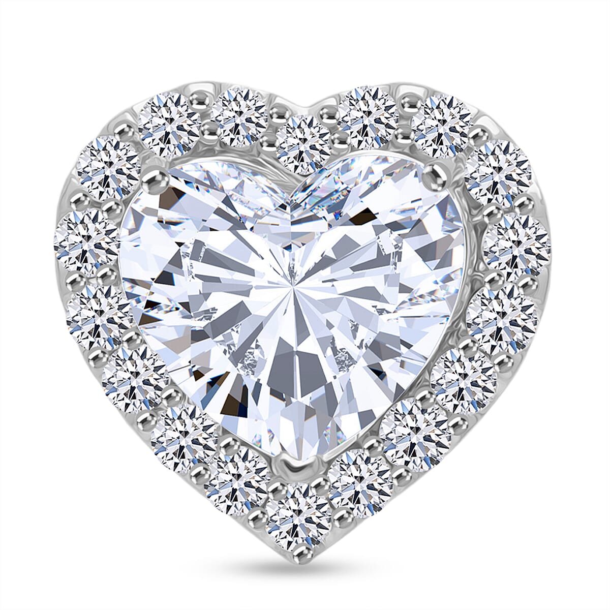 Luxuriant 950 Platinum IGI Certified Lab Grown Diamond (VS-EF) Heart Pendant 3.51 Ct, Platinum Wt. 3.10 Gms.