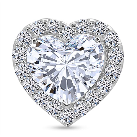 Luxuriant 950 Platinum IGI Certified Lab Grown Diamond (VS-EF) Heart Pendant 3.51 Ct, Platinum Wt. 3.10 Gms.