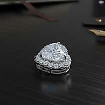 Luxuriant 950 Platinum IGI Certified Lab Grown Diamond (VS-EF) Heart Pendant 3.51 Ct, Platinum Wt. 3.10 Gms.