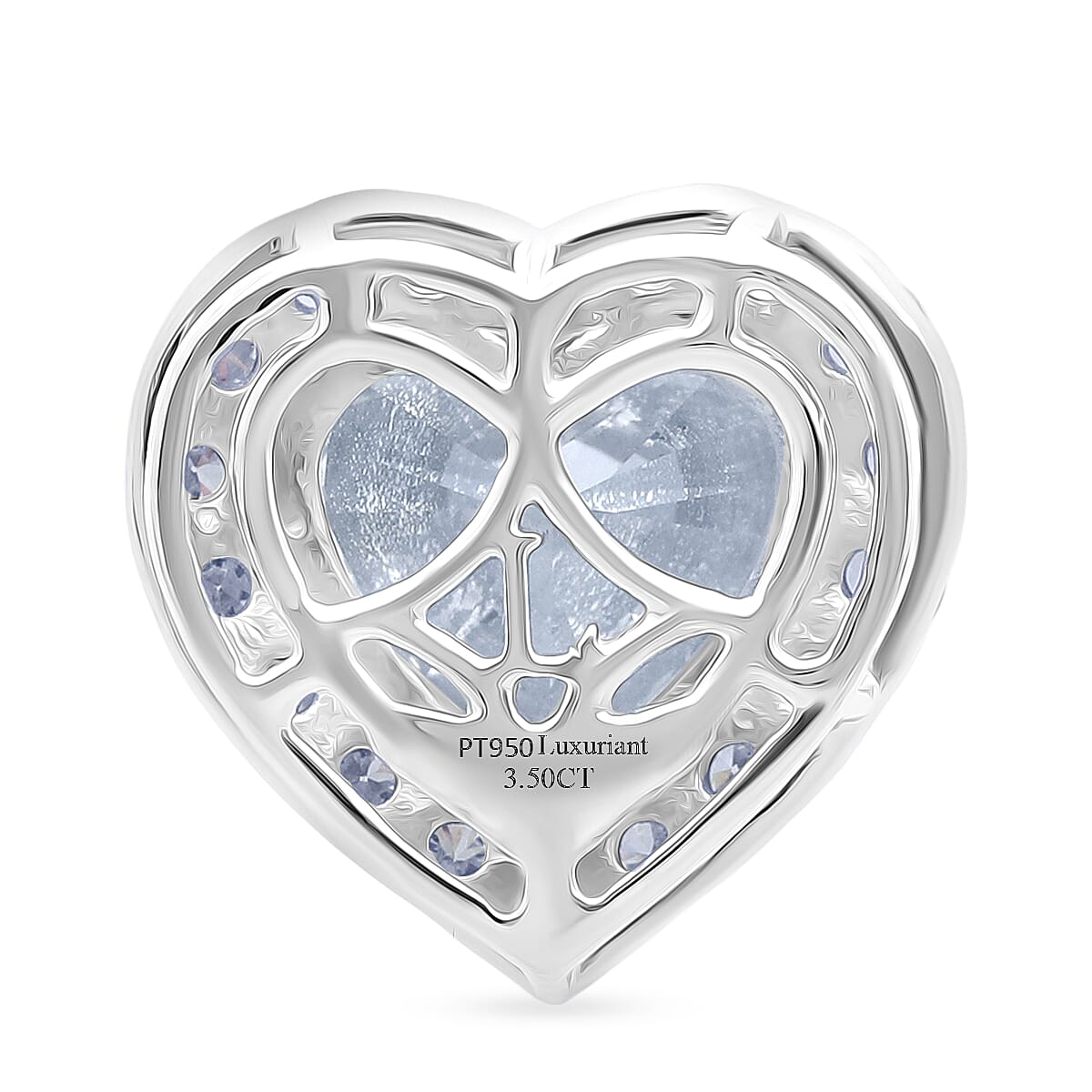 Luxuriant 950 Platinum IGI Certified Lab Grown Diamond (VS-EF) Heart Pendant 3.51 Ct, Platinum Wt. 3.10 Gms.