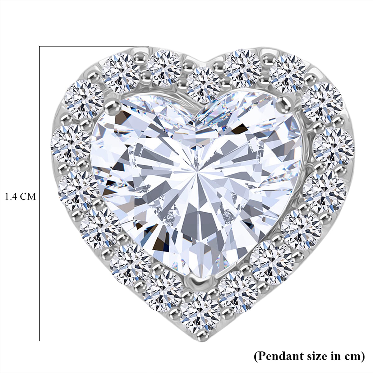 Luxuriant 950 Platinum IGI Certified Lab Grown Diamond (VS-EF) Heart Pendant 3.51 Ct, Platinum Wt. 3.10 Gms.