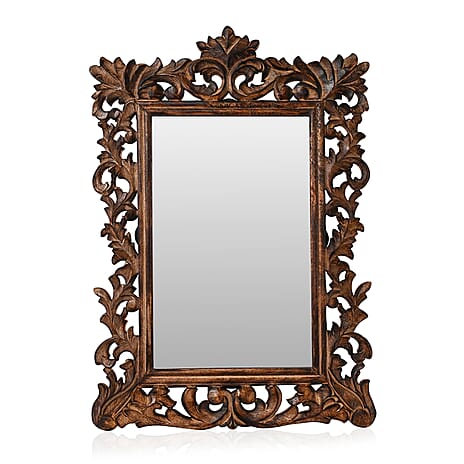 Bliss - Beyond Hand Carved Mirror (45 x 60 cm) - Burn Finish