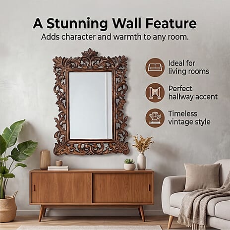 Bliss & Beyond Mirror (Size - One Size) - Burn Finish