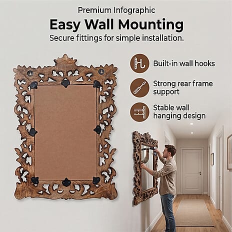 Bliss & Beyond Mirror (Size - One Size) - Burn Finish