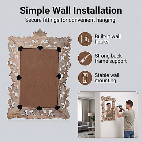 Bliss & Beyond Mirror (Size - One Size) - White Antique